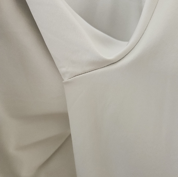 St. John Silver Maxi A-Line Pleated Jumpsuit - Picture 7 of 8